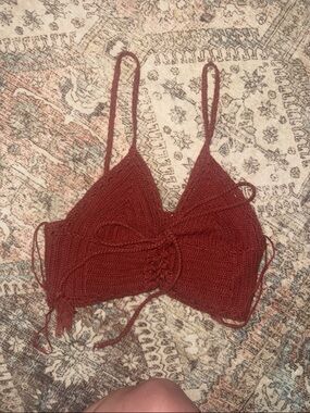 American Eagle Outfitters Rust Crochet Bralette